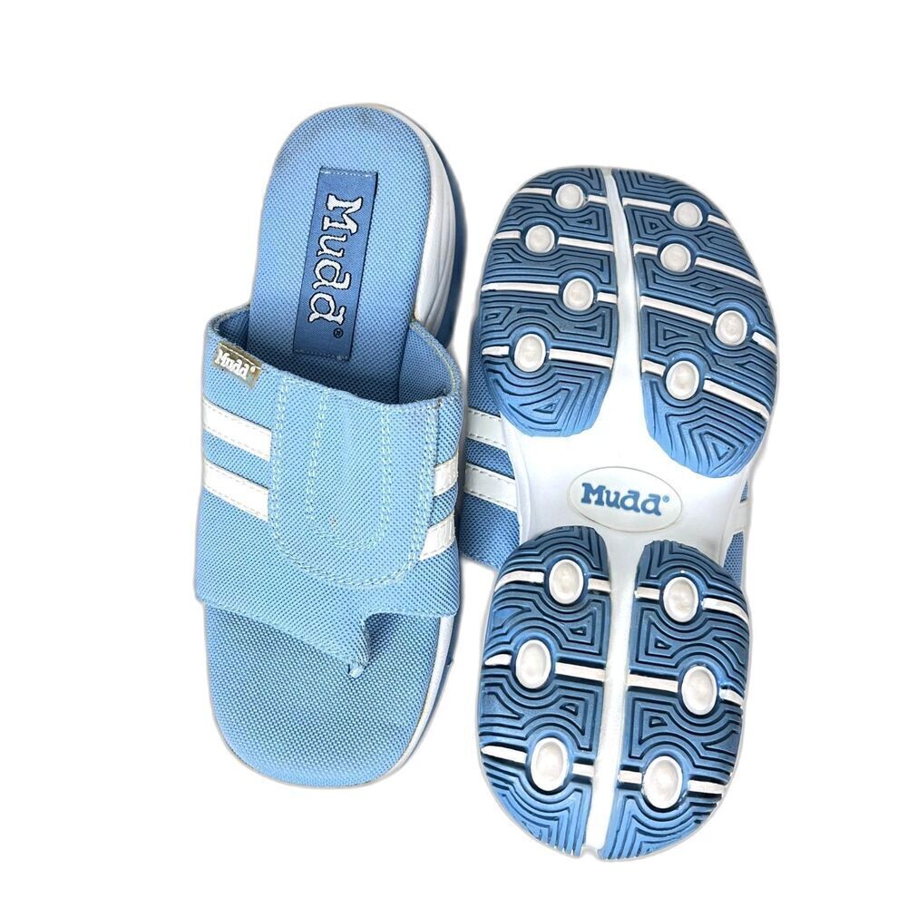 Mudd Vintage Women's Mules Y2K suede light blue platforms classic 90' 8M. - Picture 10 of 10